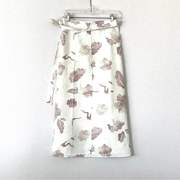 Aritzia Wilfred Eleta Linen Floral Midi Skirt - Picture 6 of 9